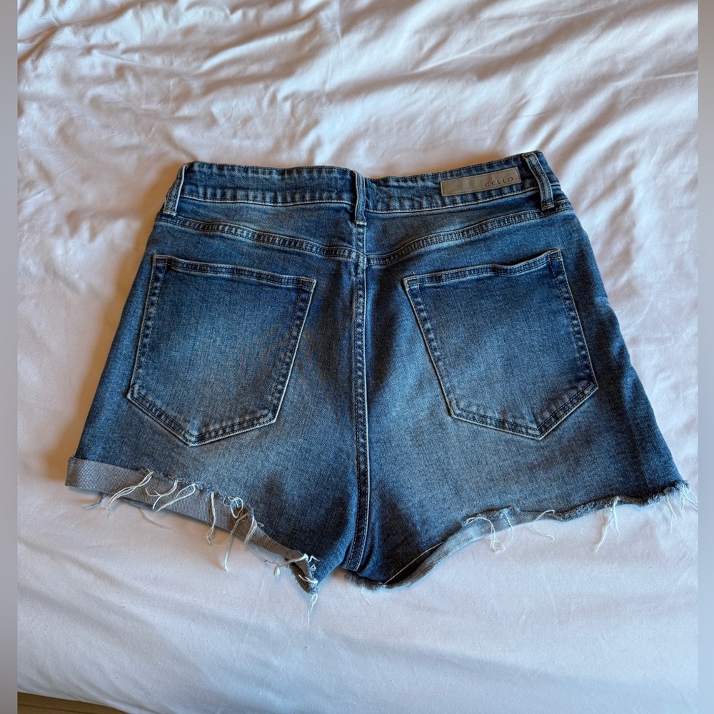 Cello Distressed Blue Jean Shorts